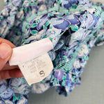 Load image into Gallery viewer, Vintage Wee Clancy Katie Pansy Blue Floral Ruffle Dress 8 USA
