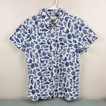 Load image into Gallery viewer, Mini Boden Cotton Linen Shirt Sapphire Blue Seashore Boys 13-14
