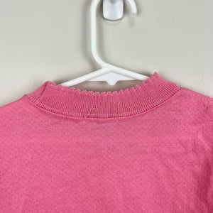 Vintage Healthtex Pink Pointelle Tee 6 USA