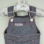 Load image into Gallery viewer, Vintage Healthtex Striped Overalls 9 Months USA
