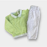 Load image into Gallery viewer, Mayoral Baby Blue Green Sweater Set 6-9 Months
