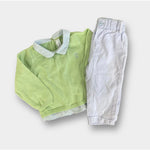 Load image into Gallery viewer, Mayoral Baby Blue Green Sweater Set 6-9 Months
