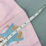 Load image into Gallery viewer, Vintage Samara Pink Seersucker Teddy Bear Bow Pinafore Dress 24 Months
