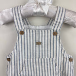 Load image into Gallery viewer, Mayoral Blue Striped Shortall Romper Dungarees 4-6 Months
