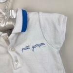 Load image into Gallery viewer, Jacadi Paris French Terry Shortall Romper White 12 Months
