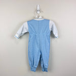Load image into Gallery viewer, Vintage Healthtex Blue Polka Dot Applique Lion Romper 6 Months USA
