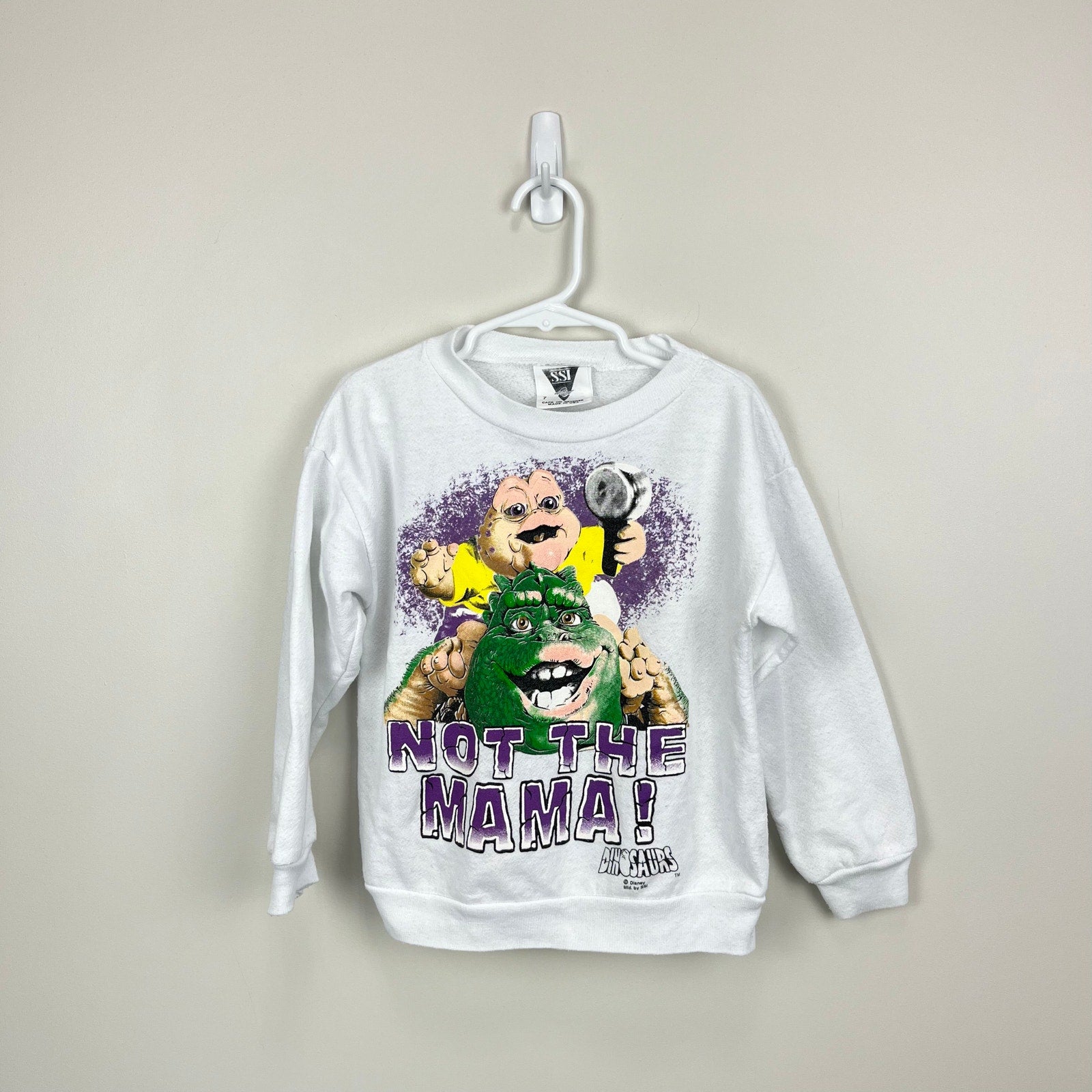 Vintage SSI Not The Mama! Dinosaurs TV Show Kids Sweatshirt 7 USA