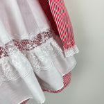 Load image into Gallery viewer, Vintage Winnie the Pooh Red White Striped Pinafore Dress 3T USA
