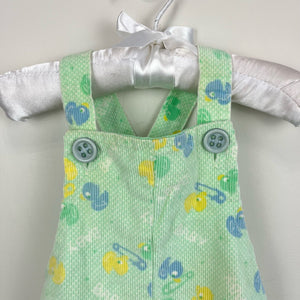 Vintage Healthtex Green Ducky Overalls 12 Months USA