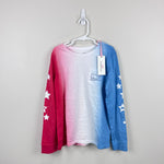 Load image into Gallery viewer, Vineyard Vines Girls' Dip-Dye Whale Long Sleeve Pocket T-Shirt M 10-12 NWT
