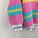 Load image into Gallery viewer, Vintage Lightning Bug Pastel Stripe Sweater 2T USA
