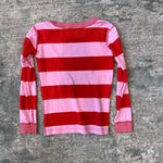 Load image into Gallery viewer, Hanna Andersson Pink Stripe Long John Pajamas 120 cm 6-7
