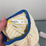 Load image into Gallery viewer, Mini Boden Yellow Striped Rainbow Applique Tunic 2-3
