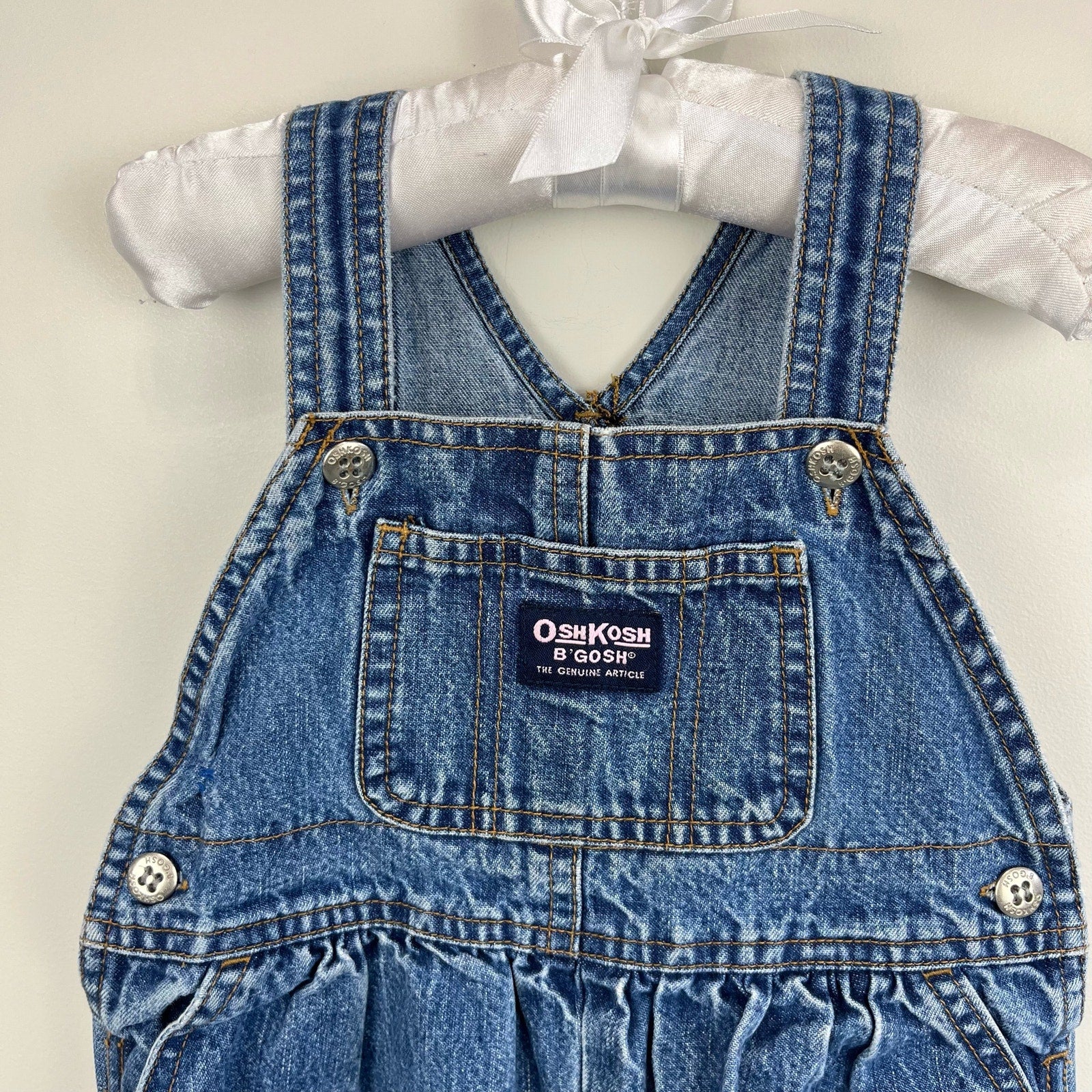 Vintage OshKosh B'gosh Blue Jean Overalls 18 Months