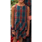 Load image into Gallery viewer, Crewcuts Girls Tartan Tiered Dress Warm Spruce 8
