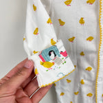 Load image into Gallery viewer, Mini Baby Boden White Yellow Chick Footie 3-6 Months
