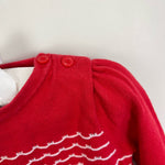 Load image into Gallery viewer, Janie and Jack Scallop Stripe Red Sweater 18-24 Months
