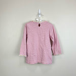 Load image into Gallery viewer, Mini Boden Pink Striped Ruffle Top 7-8
