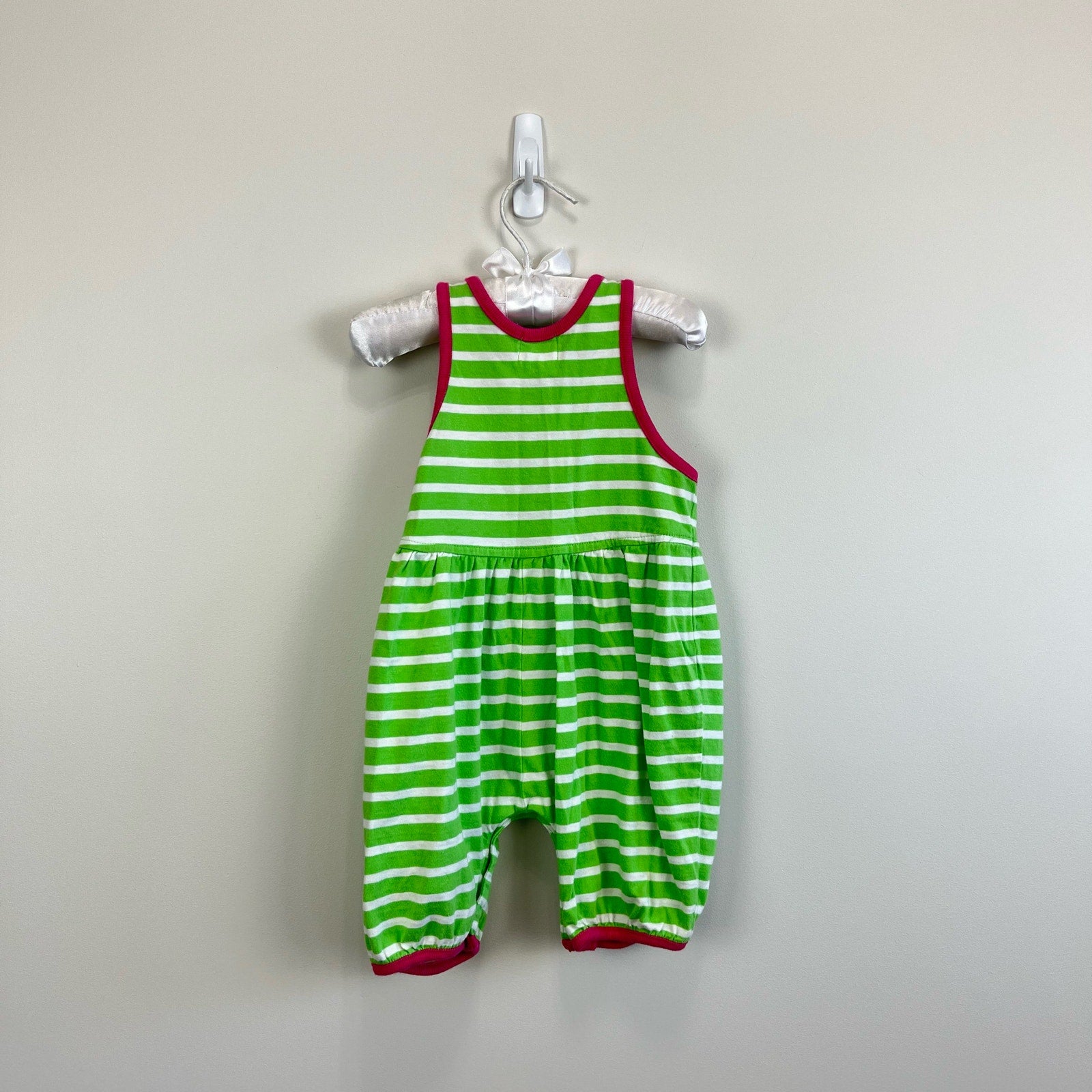 Vintage Gap Green Striped Jumpsuit Small (3-6 Months)