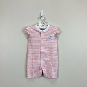 Baby Cottons Pink & White Striped Jane Romper 3 Months NWT