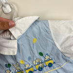 Load image into Gallery viewer, Vintage Alexis Blue Train Shortall Romper
