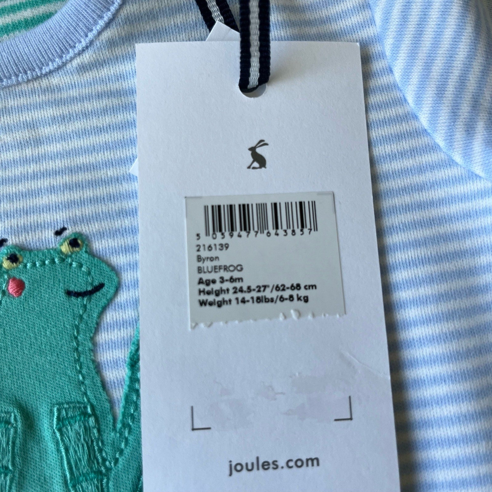 Joules Byron Blue Frog Trouser Set 3-6 Months NWT