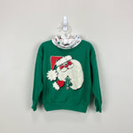 Load image into Gallery viewer, Vintage Basic Editions Green Santa Sweatshirt 4T
