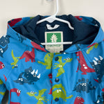 Load image into Gallery viewer, Oaki Wear Lined Rain Jacket Blue Dinosaurs 2T

