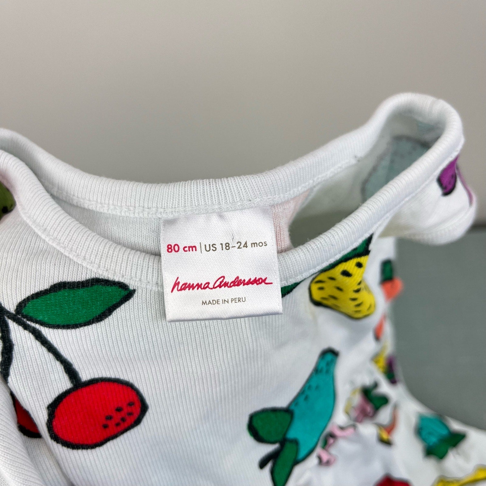 Hanna Andersson Fruit Dress 80 cm 18-24 Months