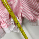 Load image into Gallery viewer, Vintage Pete's Jeans by Good Lad Pink Striped Romper 3T
