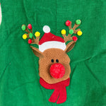 Load image into Gallery viewer, Lil Cactus Green Corduroy Rudolph Longall Overalls 18-24 Months
