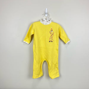 Vintage Yellow Clown Knit Coverall Overall