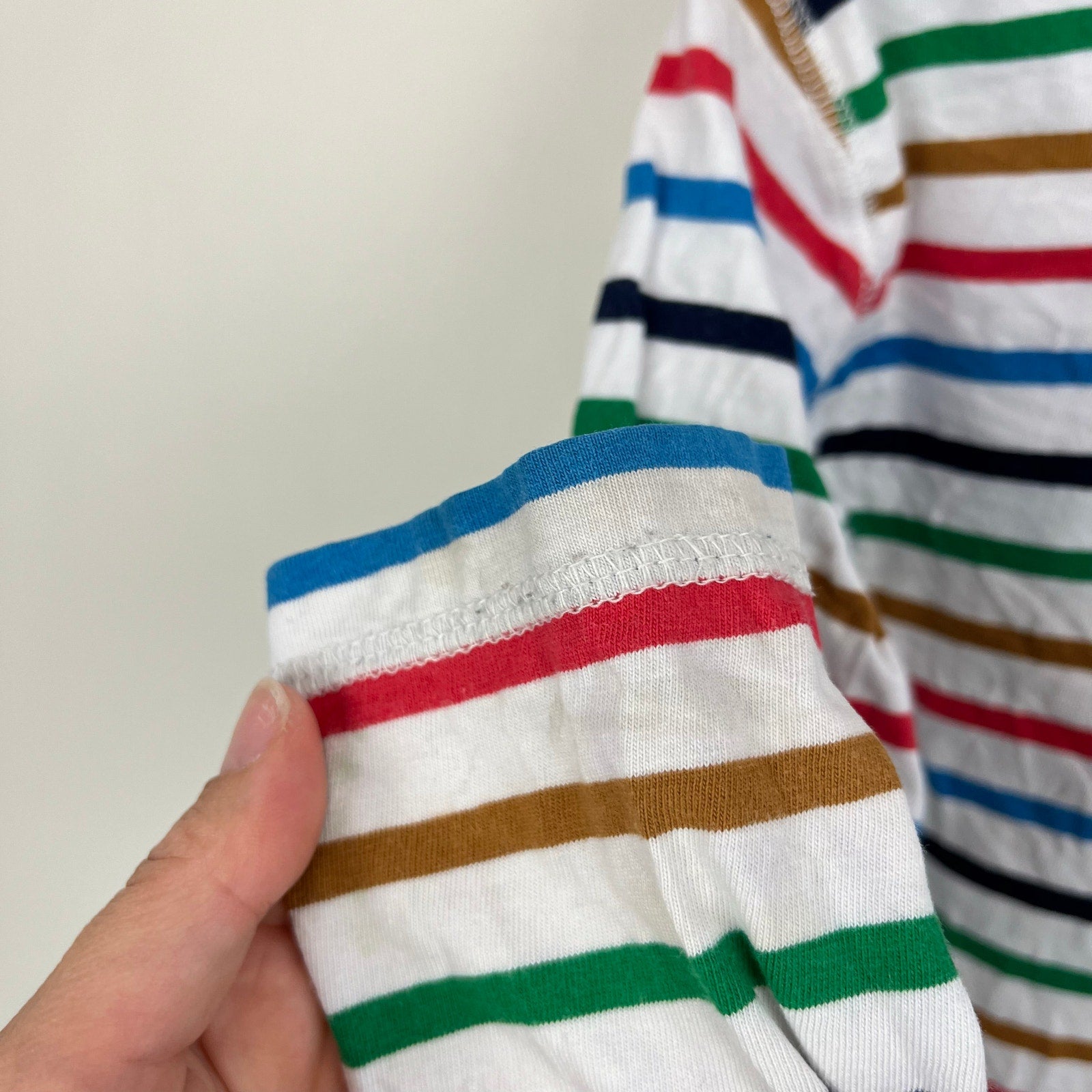 Mini Boden Colorful Striped Everyday Breton Tee Shirt 4-5