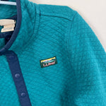 Load image into Gallery viewer, L.L. Bean Kids Quilted Quarter Snap Pullover Teal L 6/7
