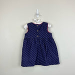 Load image into Gallery viewer, Mini Boden Blue Holiday Bunny Applique Jumper Dress 12-18 Months
