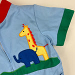 Load image into Gallery viewer, Vintage Applique Safari Shortall Romper 18 Months
