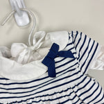 Load image into Gallery viewer, Janie and Jack Navy Striped Floral Set 0-3 Months
