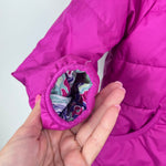 Load image into Gallery viewer, The North Face Girls Reversible Perrito Jacket Peak Purple Terrain Multi-Print 4T
