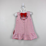 Load image into Gallery viewer, Janie and Jack Red and White Striped Ruffle Dress 18-24 Months

