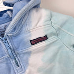 Load image into Gallery viewer, Vineyard Vines Blue Green Sun Washed Tie Dye Hooded Shep Shirt M 10-12
