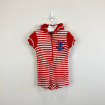 Load image into Gallery viewer, Vintage Carter's Red Striped Terry Romper 24 Months USA
