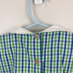 Load image into Gallery viewer, Papo d'Anjo Sleeveless Blue Green Plaid Dress 8
