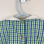 Load image into Gallery viewer, Papo d'Anjo Sleeveless Blue Green Plaid Dress 8
