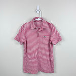 Load image into Gallery viewer, Vineyard Vines Red &amp; White Striped Polo Shirt S 8-10
