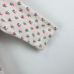 Load image into Gallery viewer, Mini Boden Long Sleeve Floral Peter Pan Collar Ribbed Bodysuit 3-6 Months
