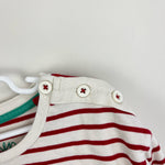 Load image into Gallery viewer, Mini Boden Long Sleeve Red Stripe Royal Crest Tee 8-9 Years
