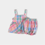 Load image into Gallery viewer, Little English Evie Bloomer Set Preppy Plaid 6 Months
