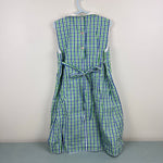 Load image into Gallery viewer, Papo d'Anjo Sleeveless Blue Green Plaid Dress 8
