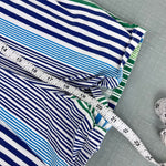 Load image into Gallery viewer, Vintage OshKosh B'gosh Mixed Blue Green Striped Shortalls 4T
