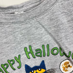 Load image into Gallery viewer, Pete the Cat Short Sleeve Gray Halloween Tee 5/6
